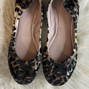 Vince Camuto Black Flats with Elegant Lace Overlay